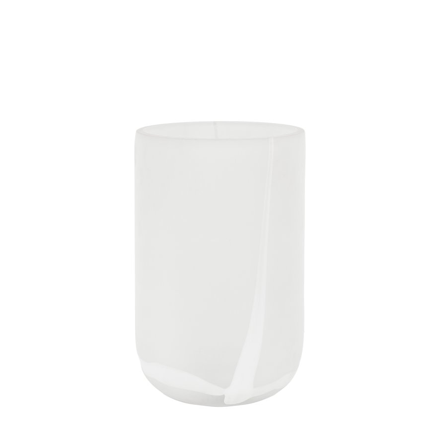 Gallery Direct Accessories - Murcia Handblown Glass Swirl White Vase (Large)