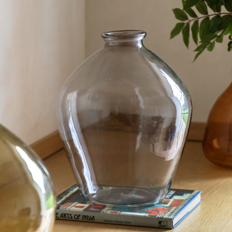 Gallery Direct Accessories - Pereda Handblown Glass Vase Smoke