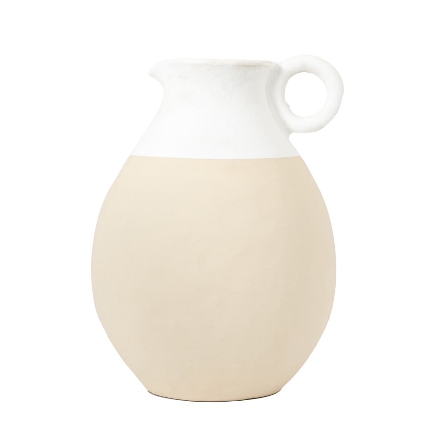 Gallery Direct Accessories - Tinos Pitcher Vase Large White Natural
