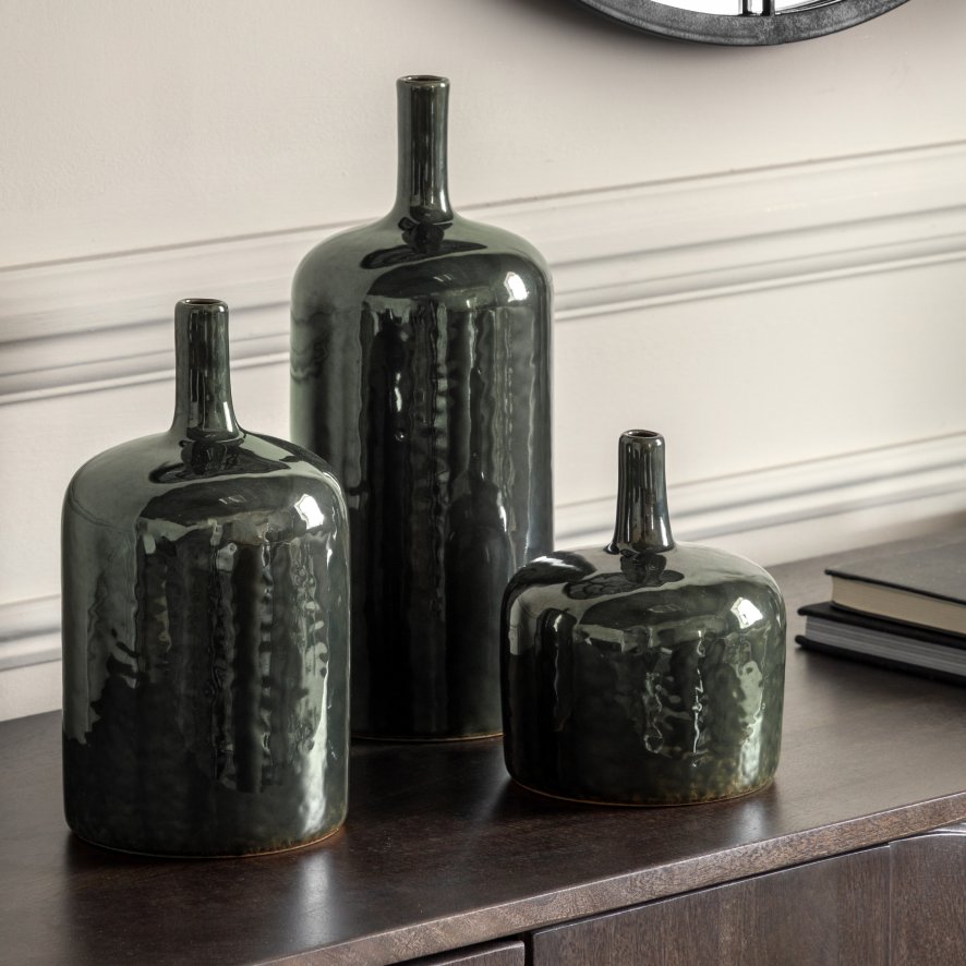 Gallery Direct Accessories - Vormark Set of 3 Ornaments Green