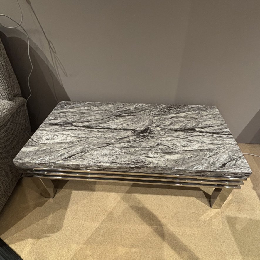 Mercury Coffee Table - Grey Marble Top