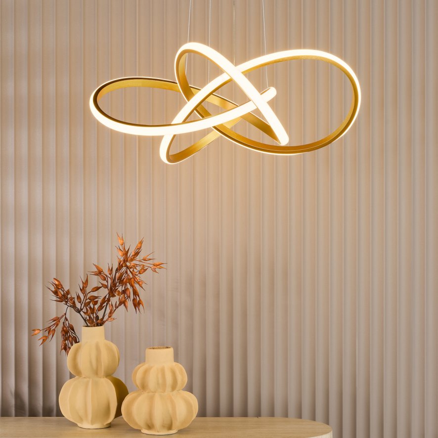 Dar Lighting Dar Fusion - Pendant Satin Gold LED