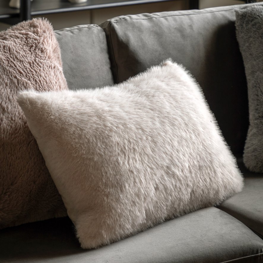 Gallery Direct Cushions - Rectangular Maple Faux Fur (Oatmeal)