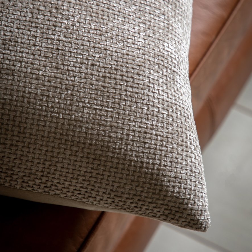 Gallery Direct Cushions - Basketweave Chenille Cream (2pk)