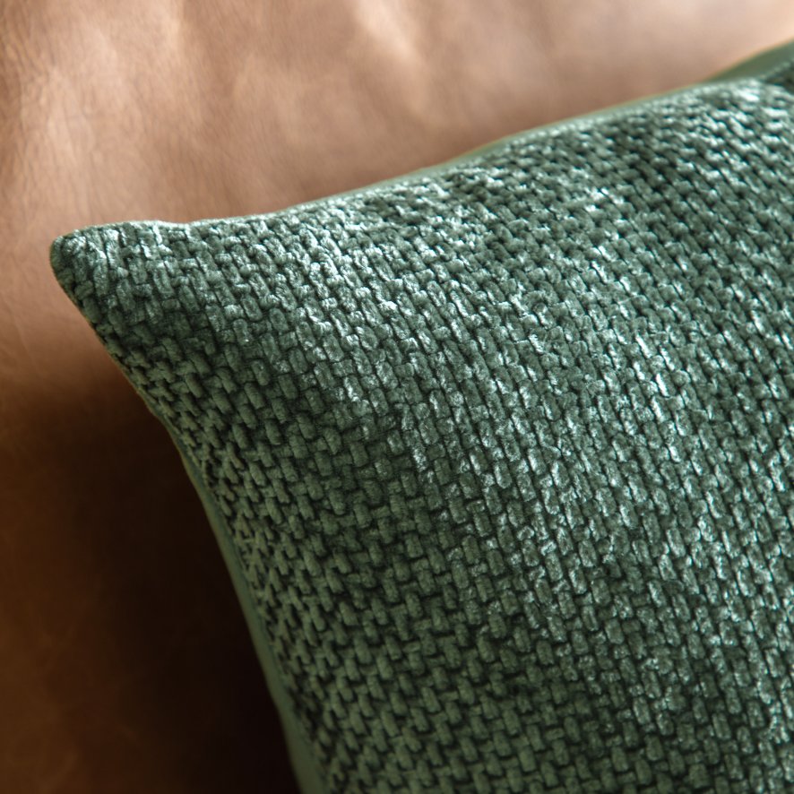 Gallery Direct Cushions - Basketweave Chenille Olive (2pk)