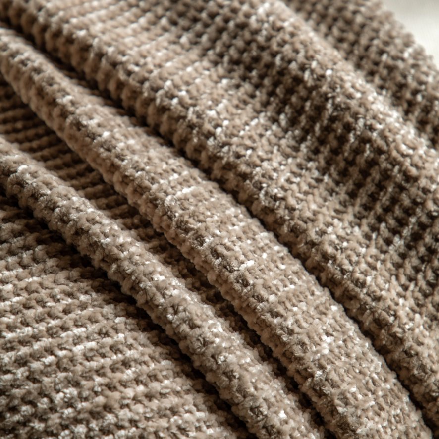 Gallery Direct Throws - Deco Luxe Chunky Chenille (Taupe)