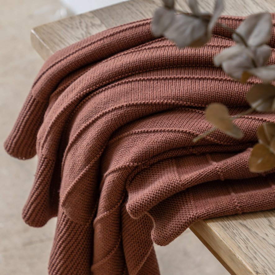 Gallery Direct Throws - Florence Knit (Nutmeg)