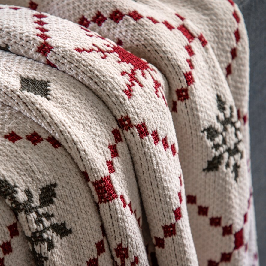 Gallery Direct Throws - Heritage Fair Isle Chenille Woven
