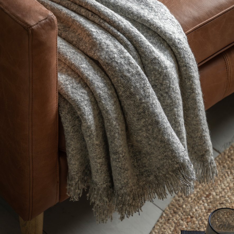 Gallery Direct Throws - Melange Acrylic (Dark Grey)