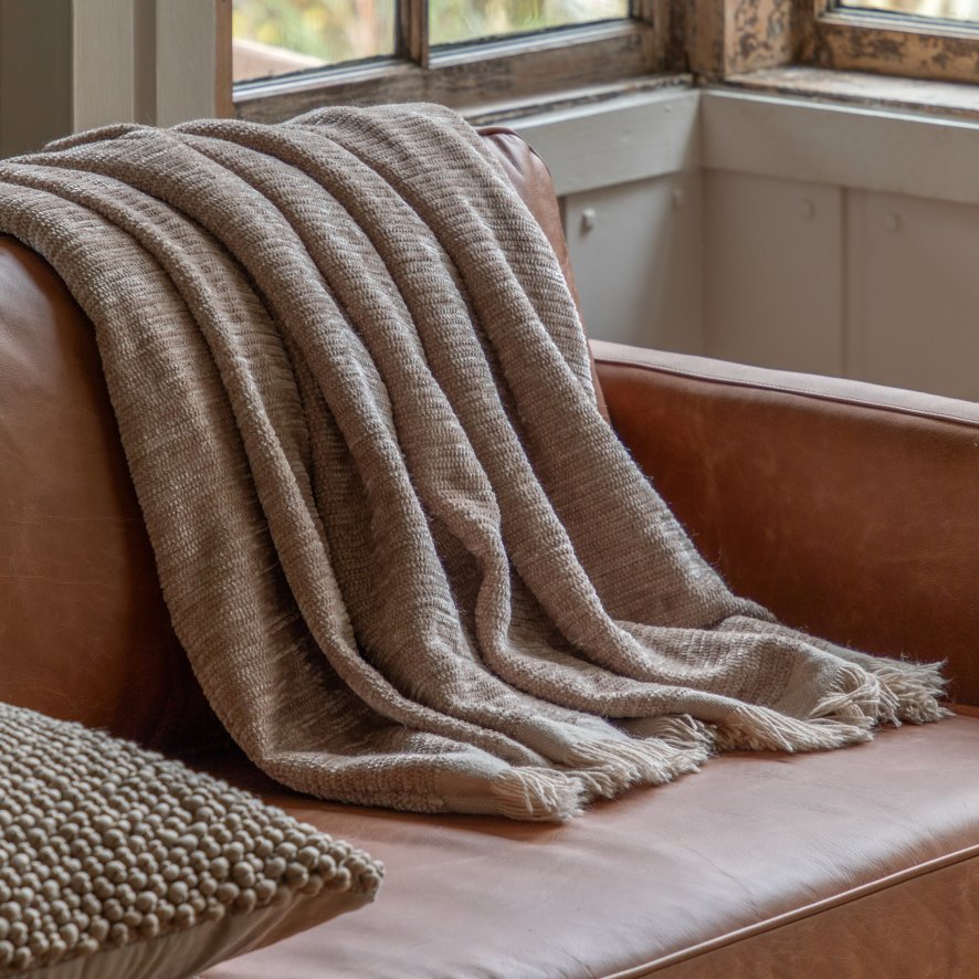 Gallery Direct Throws - Willow Chenille (Natural)
