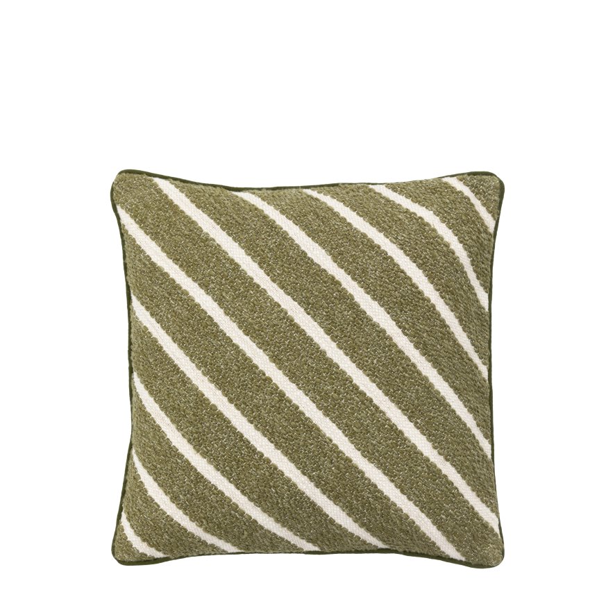 Gallery Direct Cushions - Hemsby Stripe Woven (Olive)