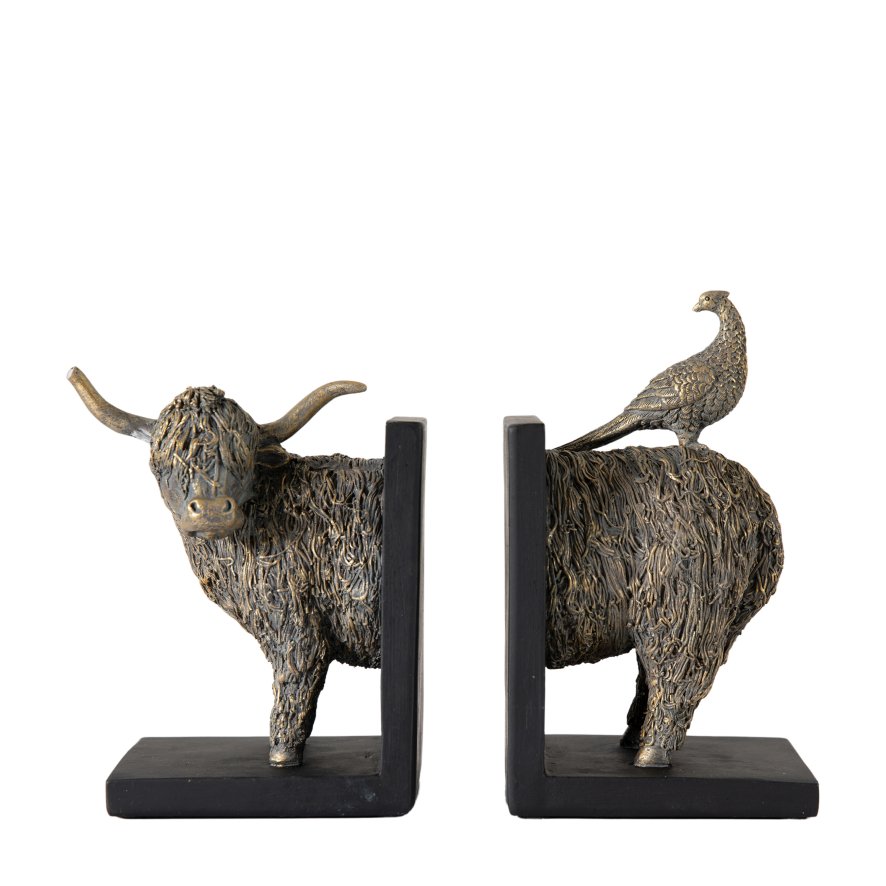 Gallery Direct Accessories - Highland Cow Bookends (Set of 2)