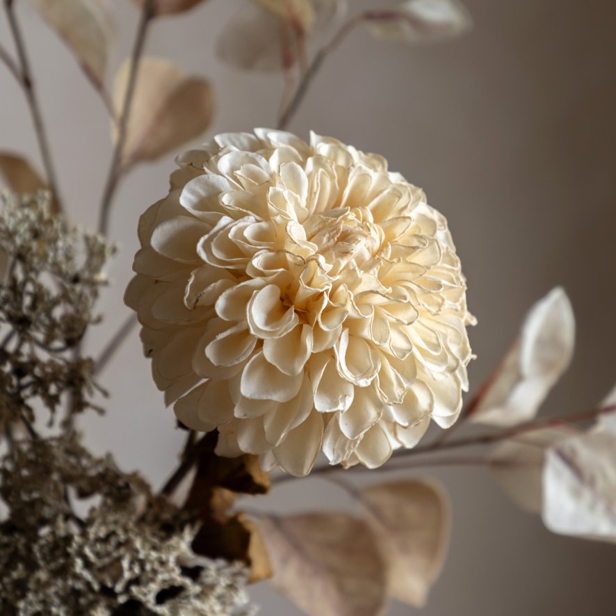 Faux Flowers - Dahlia Autumnal Bouquet Natural