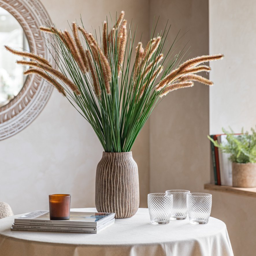 Gallery Direct Faux Plants - Faux Grass with Seed Heads Natural (12pk)