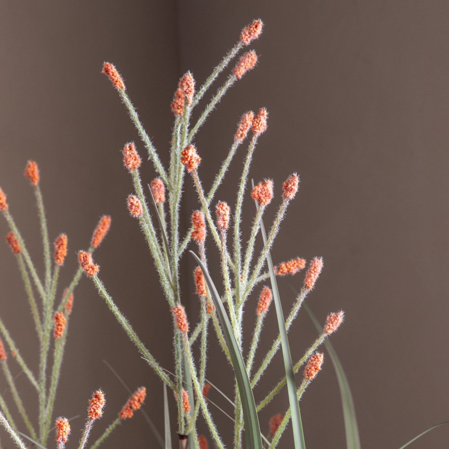 Gallery Direct Faux Plants - Potted Grass w/9 Heads Green/Russet