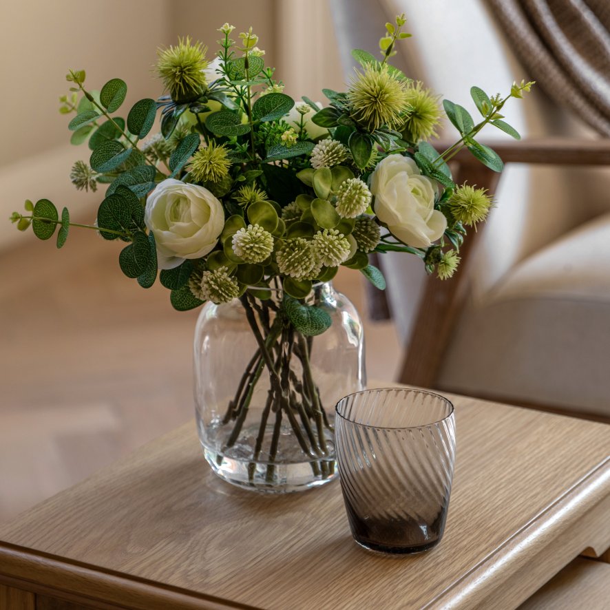 Gallery Direct Faux Flowers - Rose Eucalyptus Vase Arrangement 280x