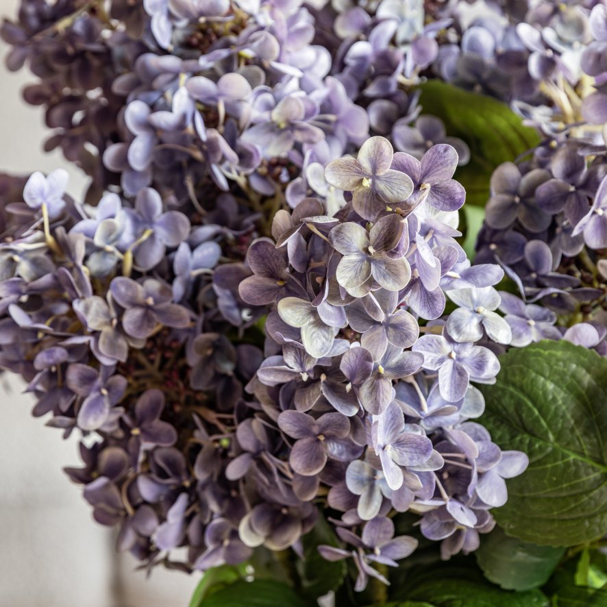 Gallery Direct Faux Flowers - Vintage Cone Hydrangea Floral Stem Violet (12pk)