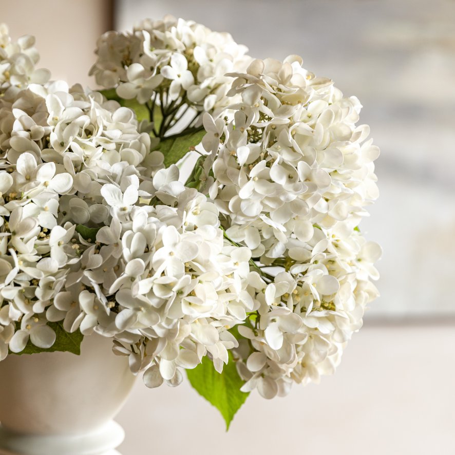 Gallery Direct Faux Flowers - Vintage Hydrangea Floral Stem Ivory (12pk)