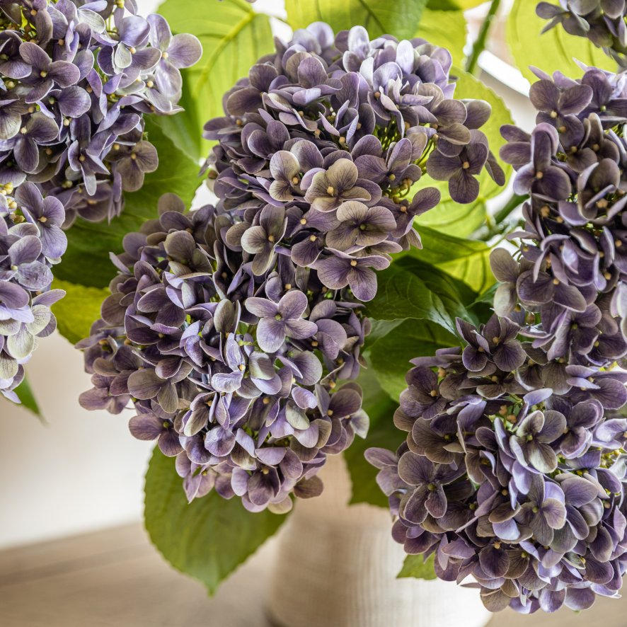 Gallery Direct Faux Flowers - Vintage Hydrangea Floral Stem Violet (12pk)