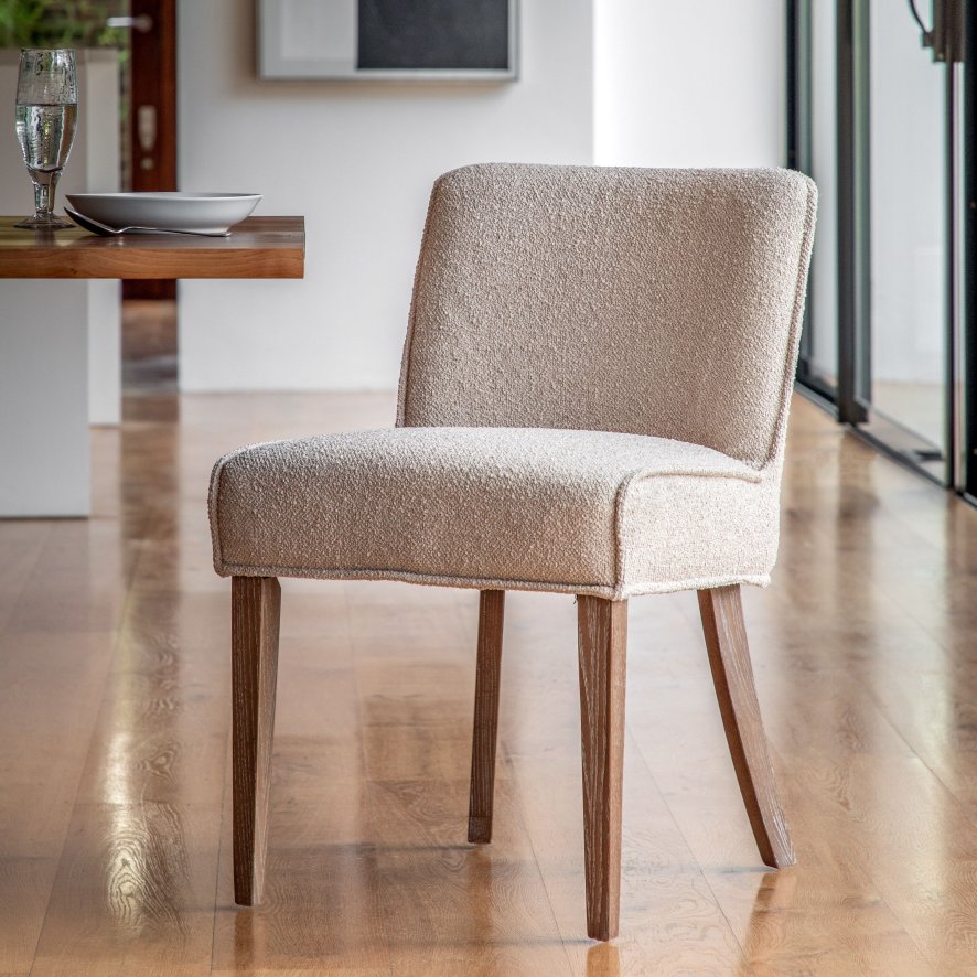 Gallery Direct Tarnby - Dining Chair Taupe Fabric (pair of chairs)