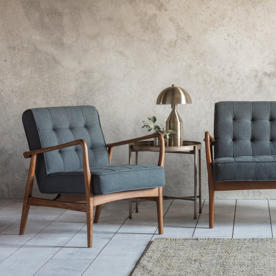 Gallery Direct Humber - Armchair (Dark Grey Linen)