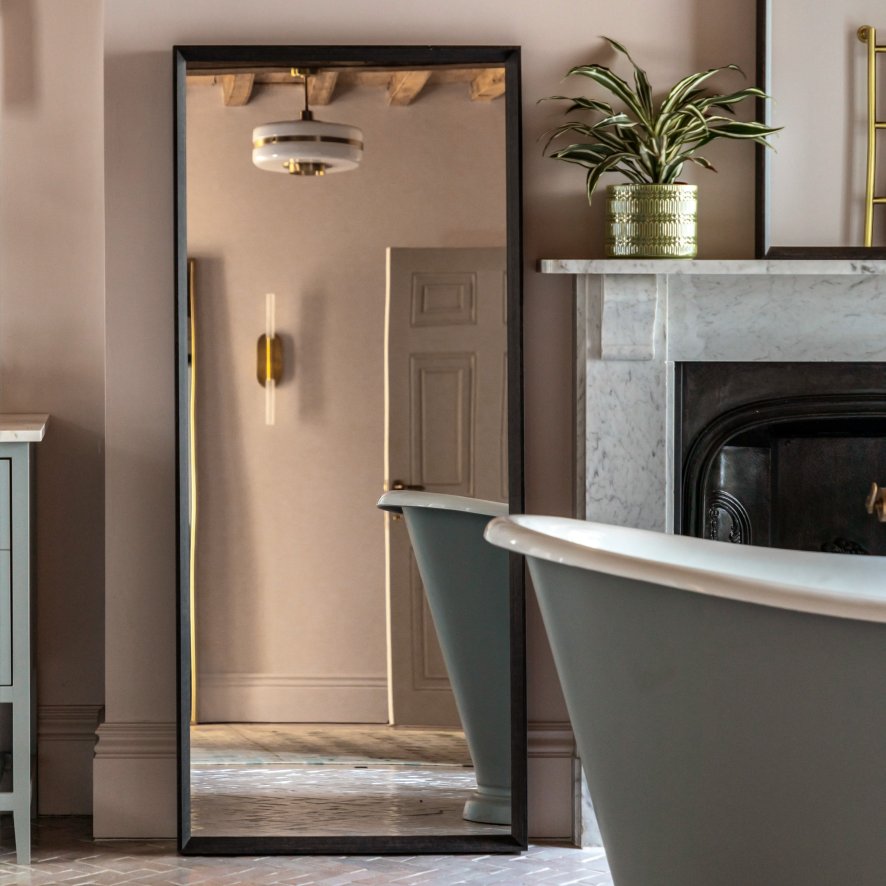 Gallery Direct Mirrors - Ashbury Leaner Mirror Black