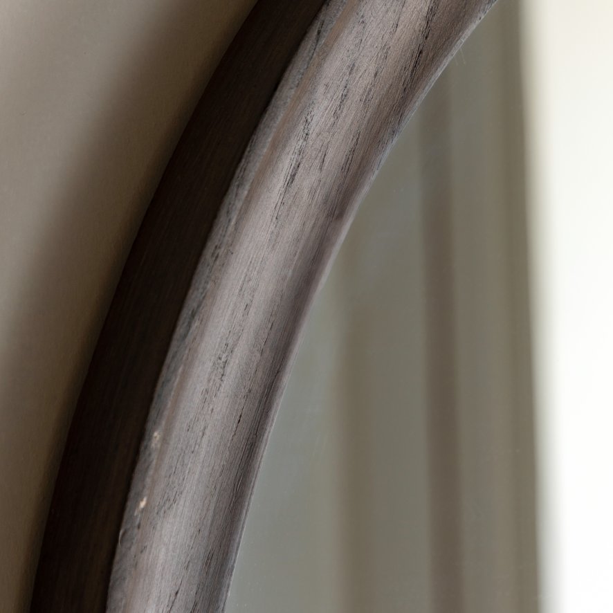 Gallery Direct Mirrors - Copenhagen Pebble Mirror (Walnut)