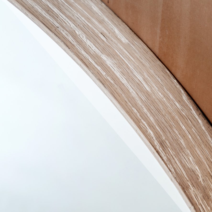 Gallery Direct Mirrors - Helsinki Round Mirror Washed Oak