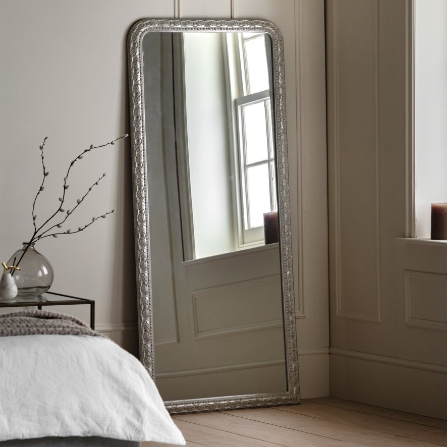 Gallery Direct Mirrors - Romana Leaner Mirror Grey