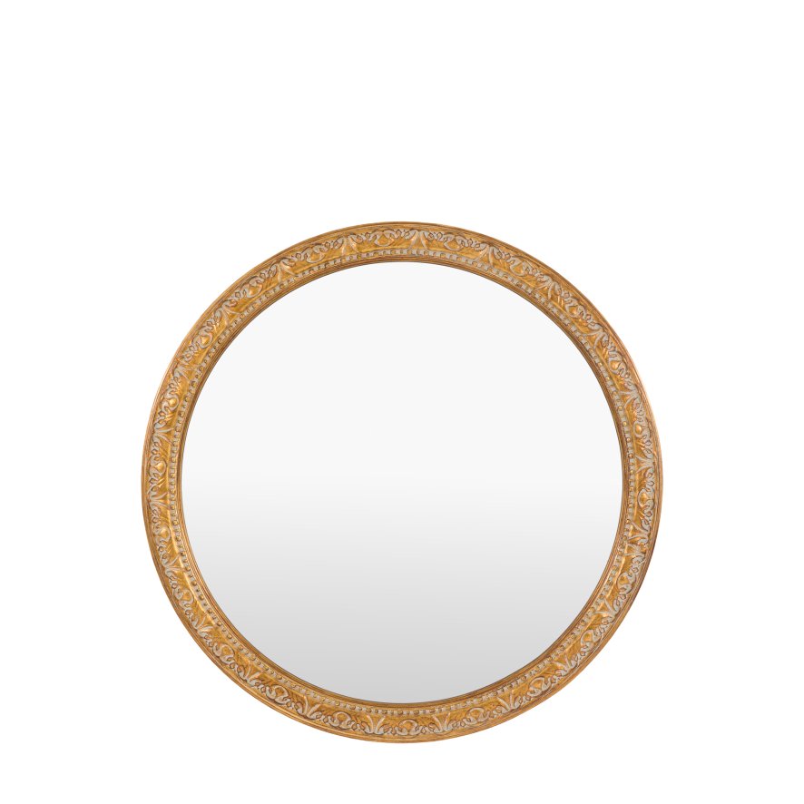 Gallery Direct Mirrors - Romana Round Mirror Gold