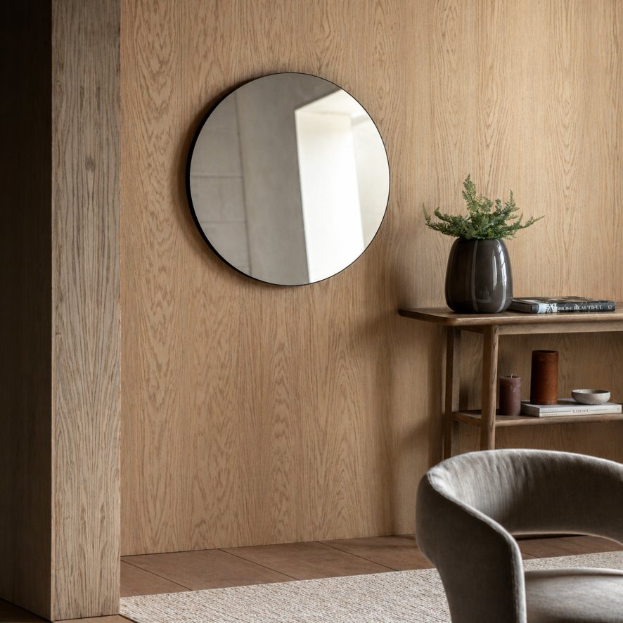 Gallery Direct Mirrors - Tokyo Round Mirror Black
