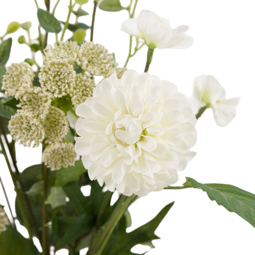 Gallery Direct Faux Flowers - Cream Mixed Wrapped Bouquet