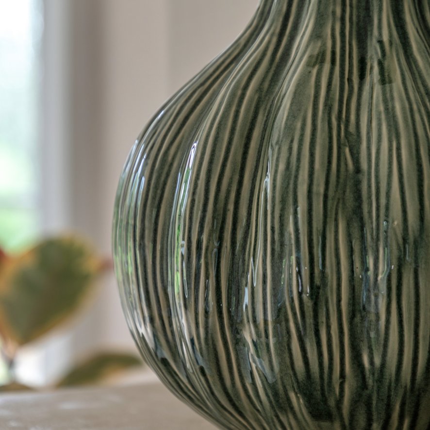Gallery Direct Accessories - Aven Glazed Vase Fennel Green
