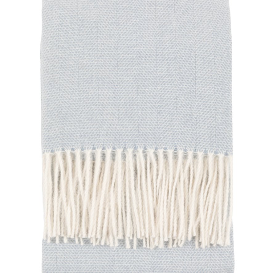 Gallery Direct Throws - Cassis Herringbone Throw Blue