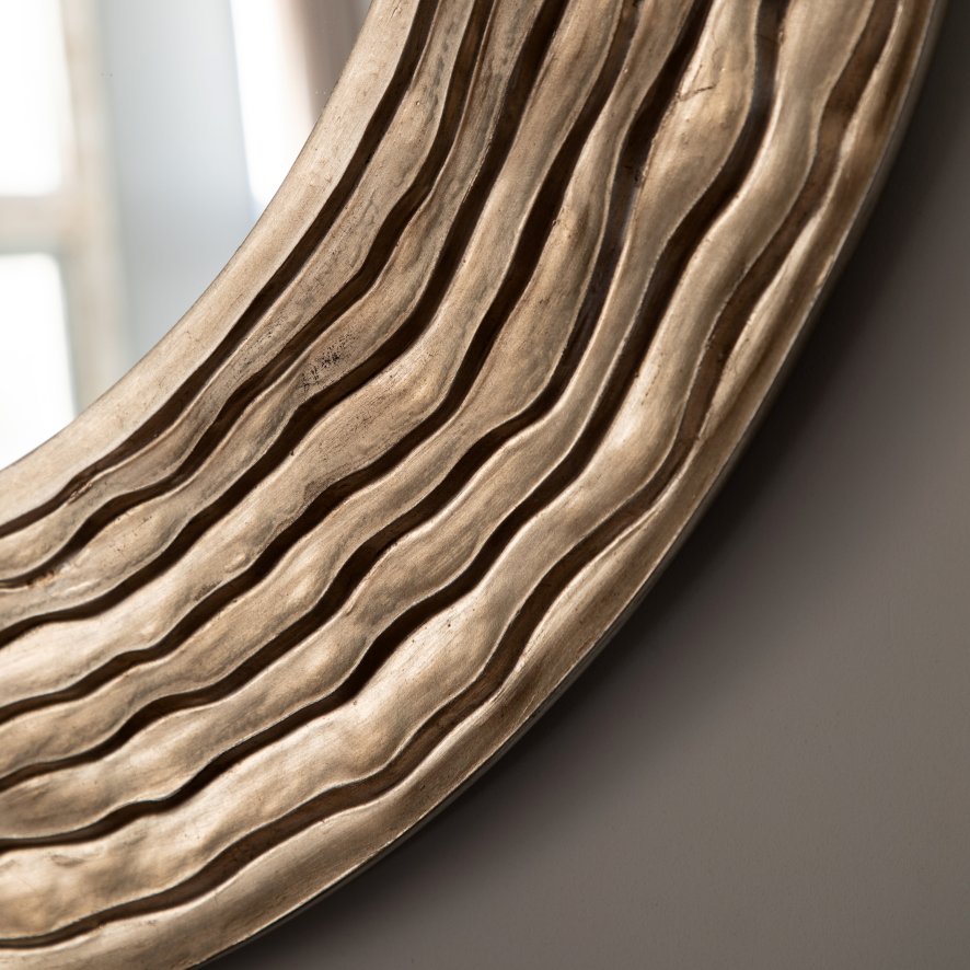 Gallery Direct Mirrors - Cresta Round Mirror Champagne