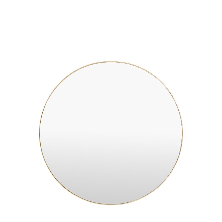 Gallery Direct Mirrors - Highline Round Mirror Brass Large