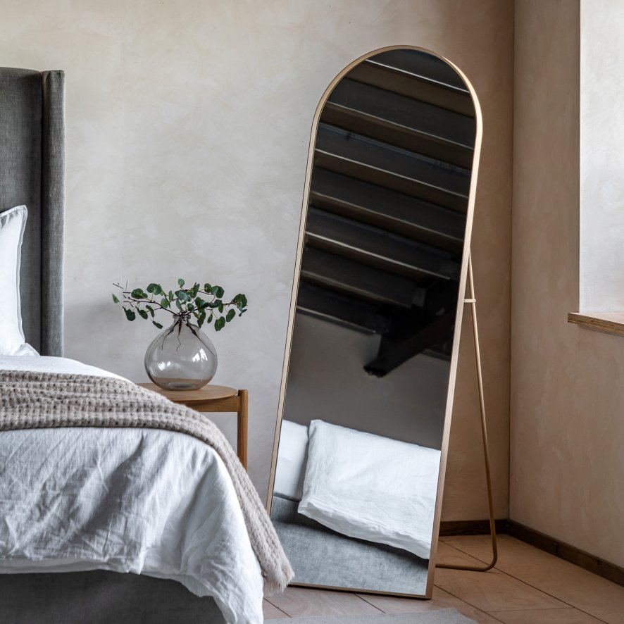 Gallery Direct Mirrors - Holworth Cheval Mirror Oak