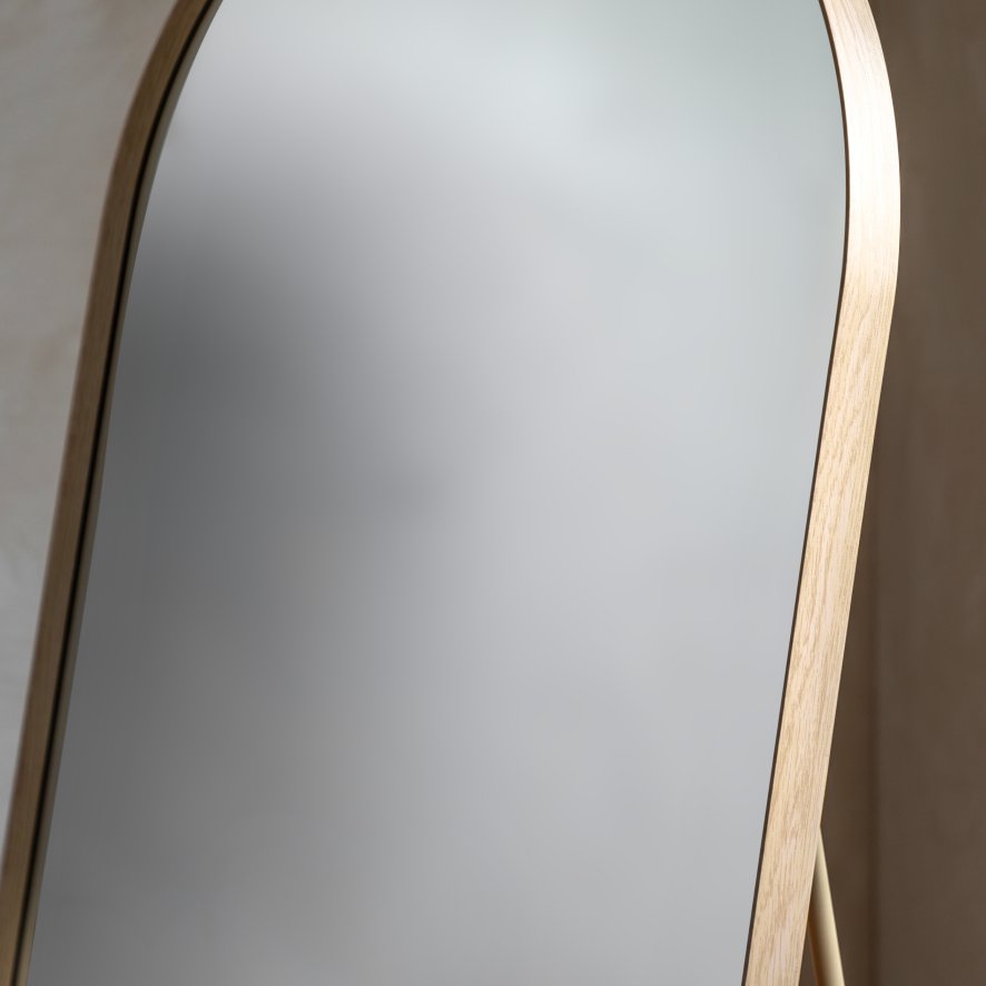 Gallery Direct Mirrors - Holworth Cheval Mirror Oak