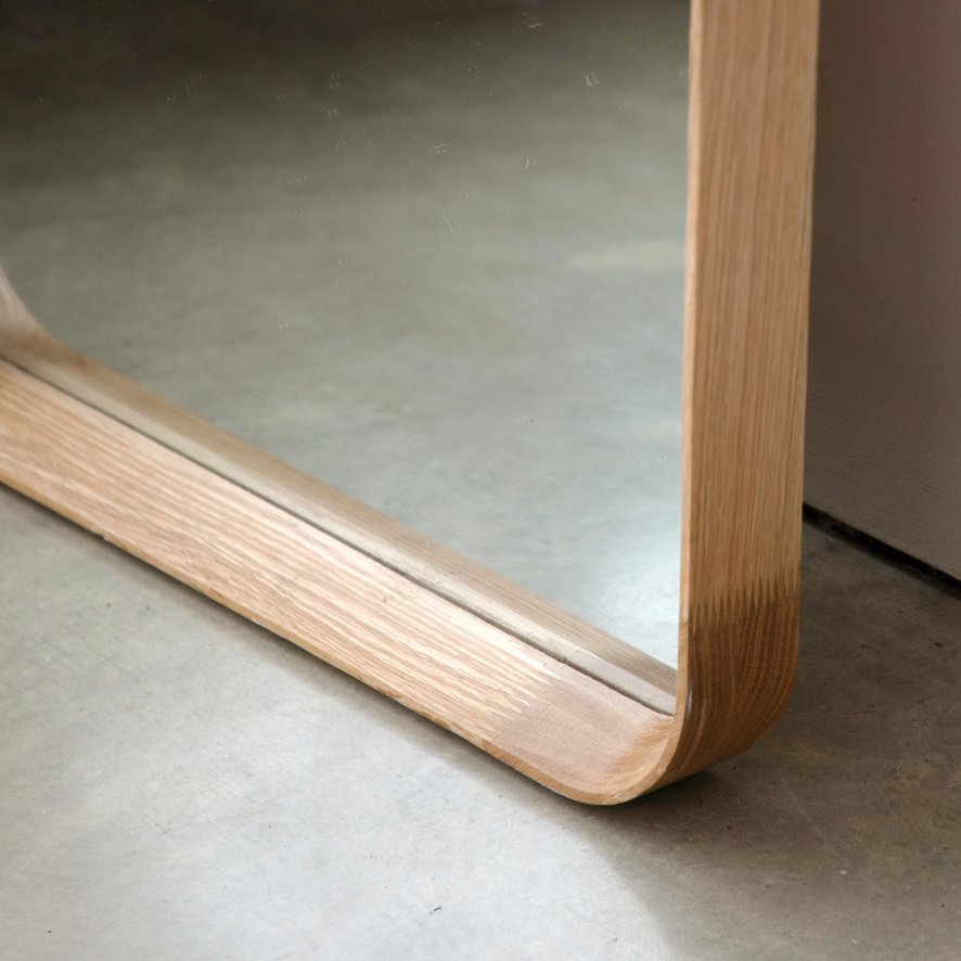Gallery Direct Mirrors - Helsinki Arch Leaner Mirror Oak