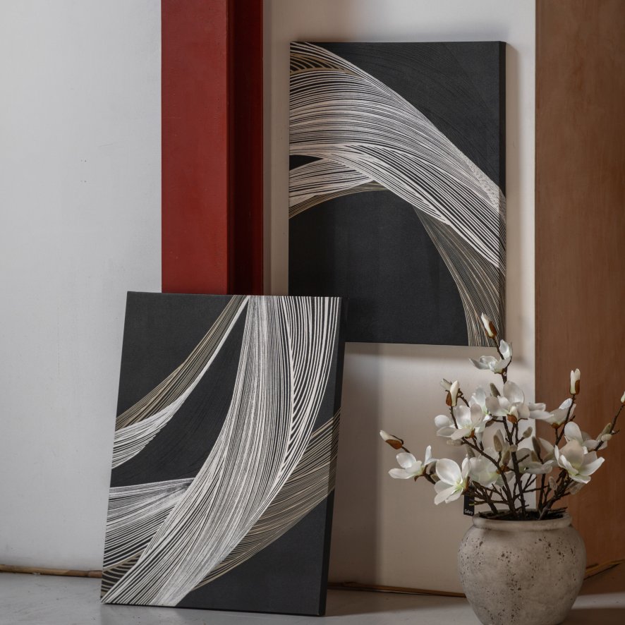 Gallery Direct Curve Appeal - Framed Canvas Set of 2