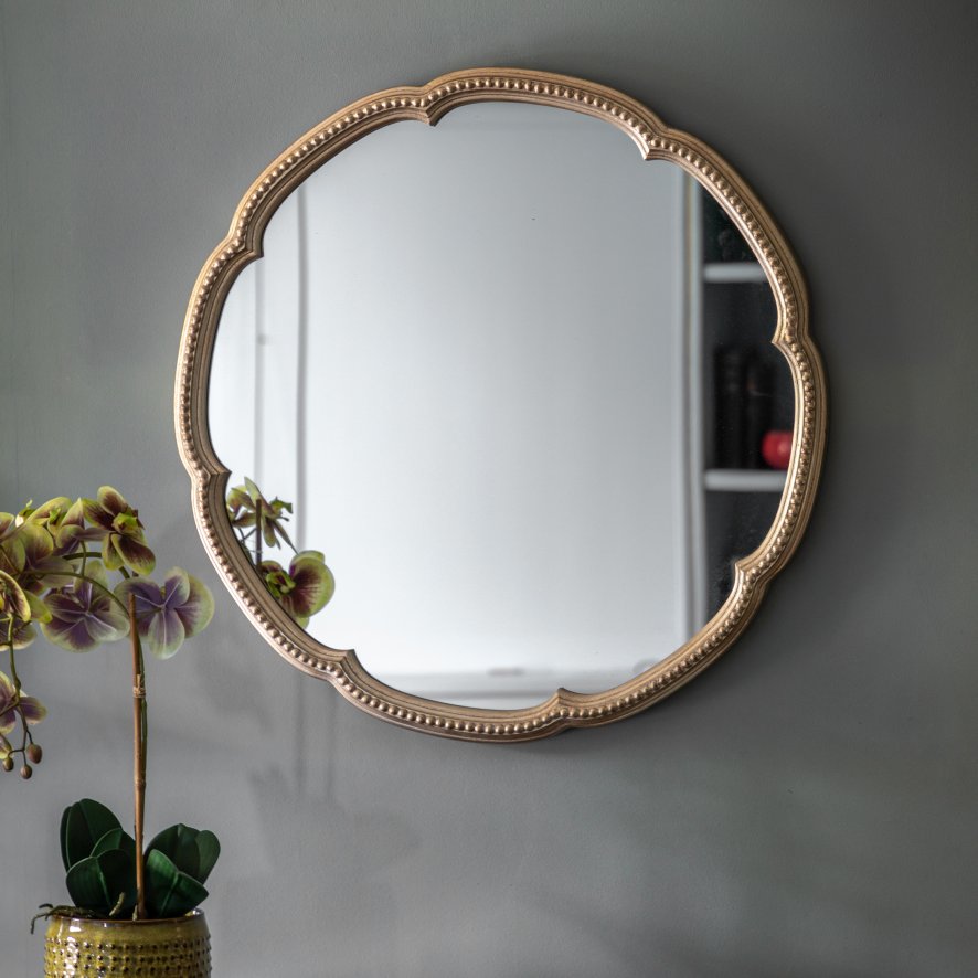 Gallery Direct Mirrors - Florentine Round Mirror Champagne