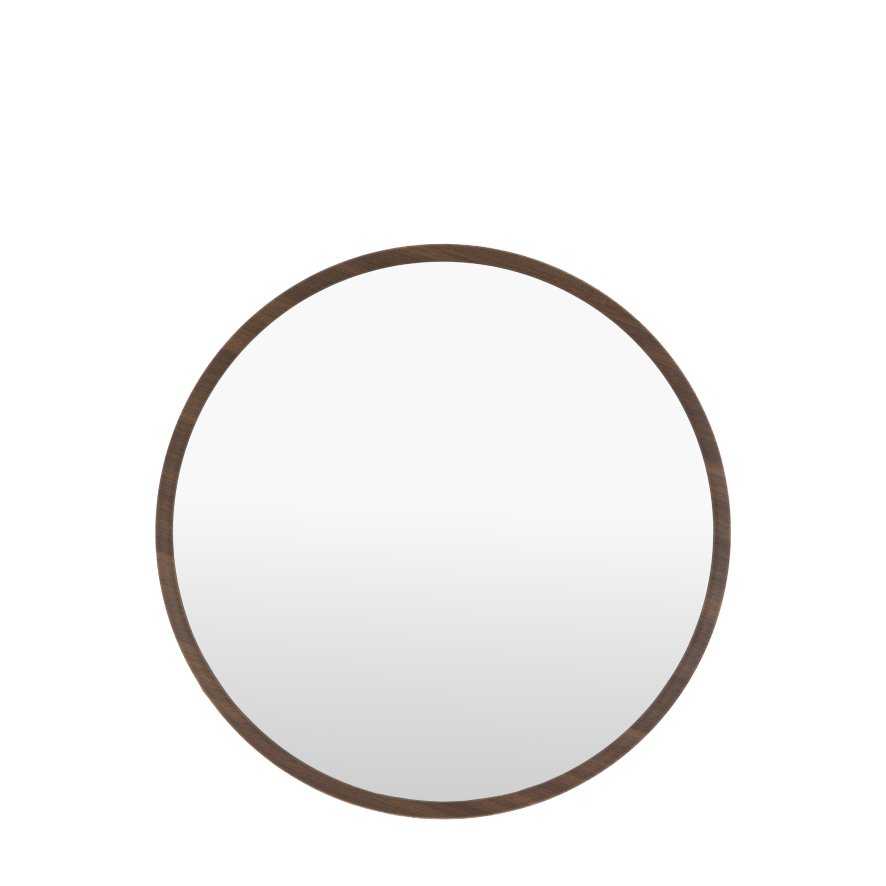 Gallery Direct Mirrors - Helsinki Round Mirror Walnut