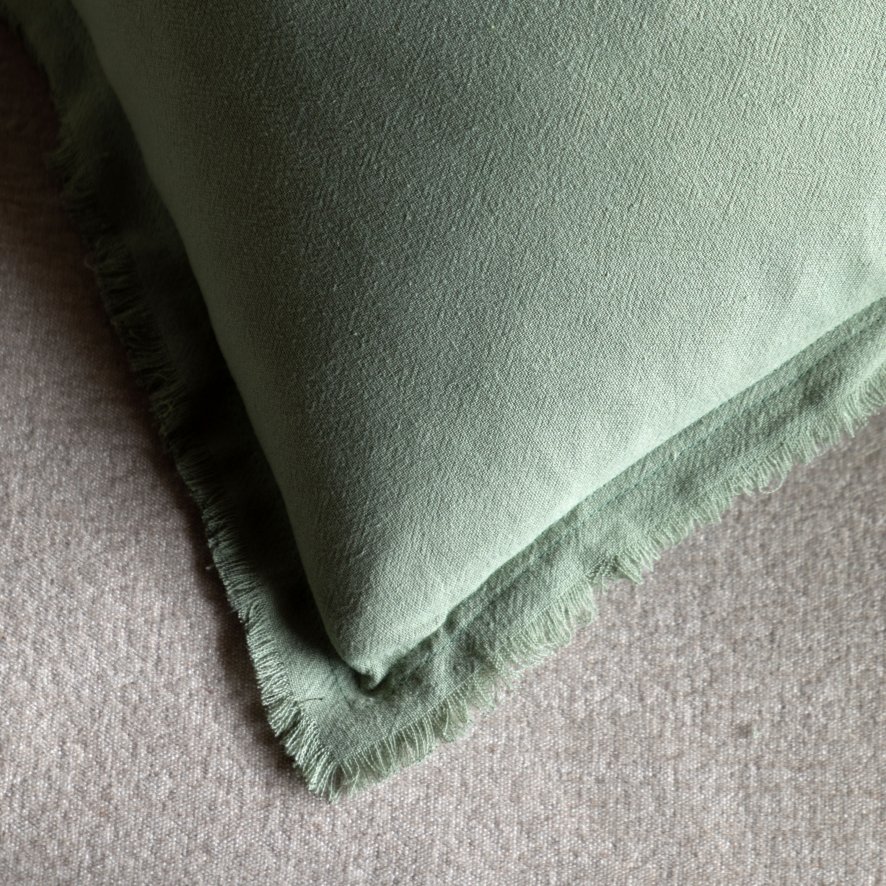 Gallery Direct Cushions - Linen Look Cushion Sage 2pk