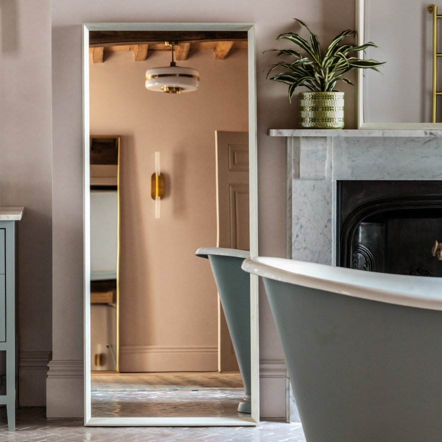 Gallery Direct Mirrors - Ashbury Leaner Mirror White
