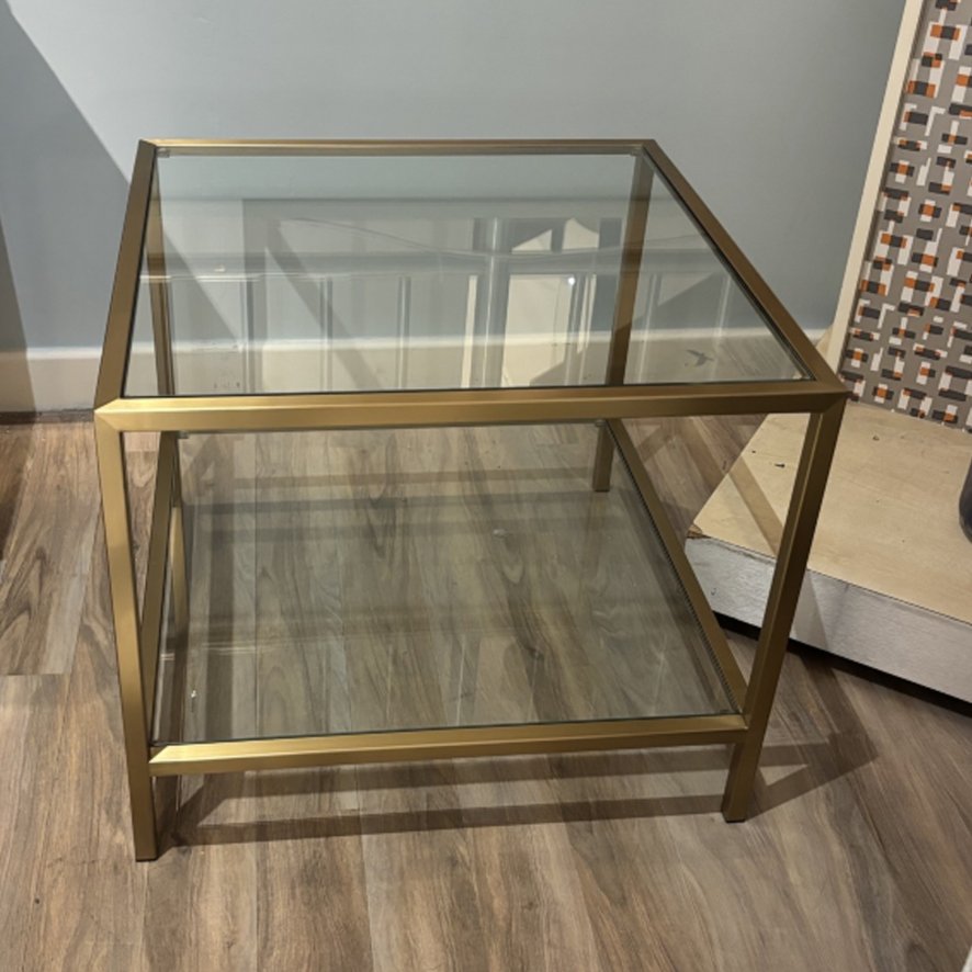 Dekko - Lamp Table (Clear Glass Top)