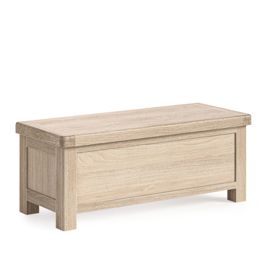 Global Home Group Normandy White Wash - Blanket Box
