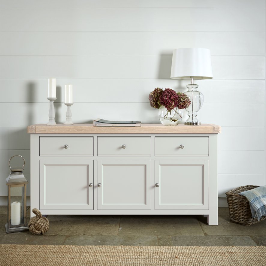Global Home Group New Hampshire - Large Sideboard (Stone Grey)