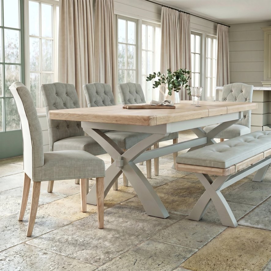 Global Home Group New Hampshire - Cross Bench Stone Grey