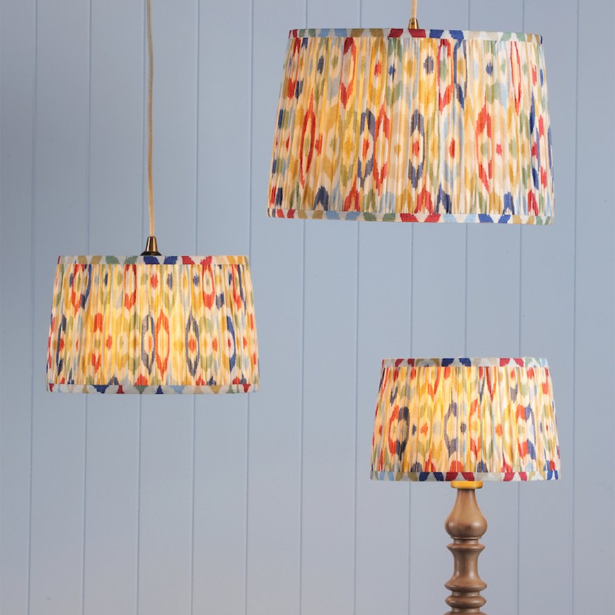 Joules Lighting Joules - Folly Multi Coloured Cotton Tapered Drum Shade (25cm)