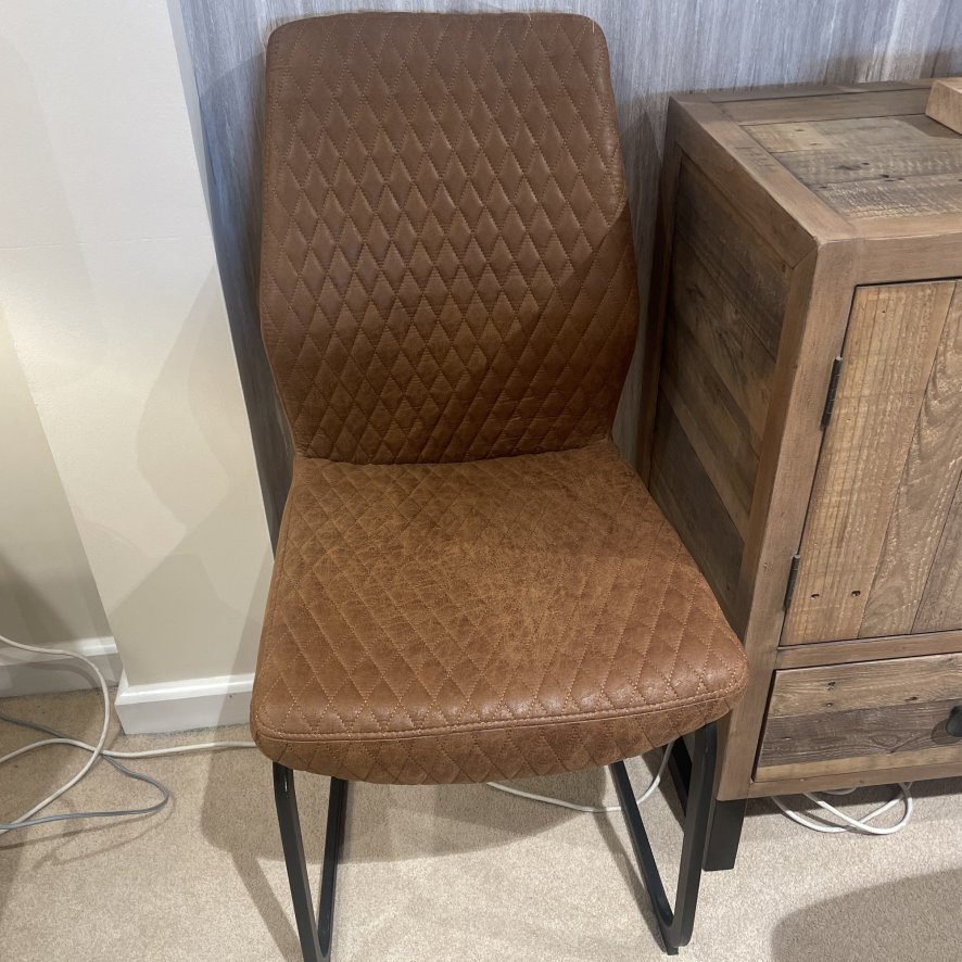 Charlie - Dining Chair (Antique Brown Fabric)